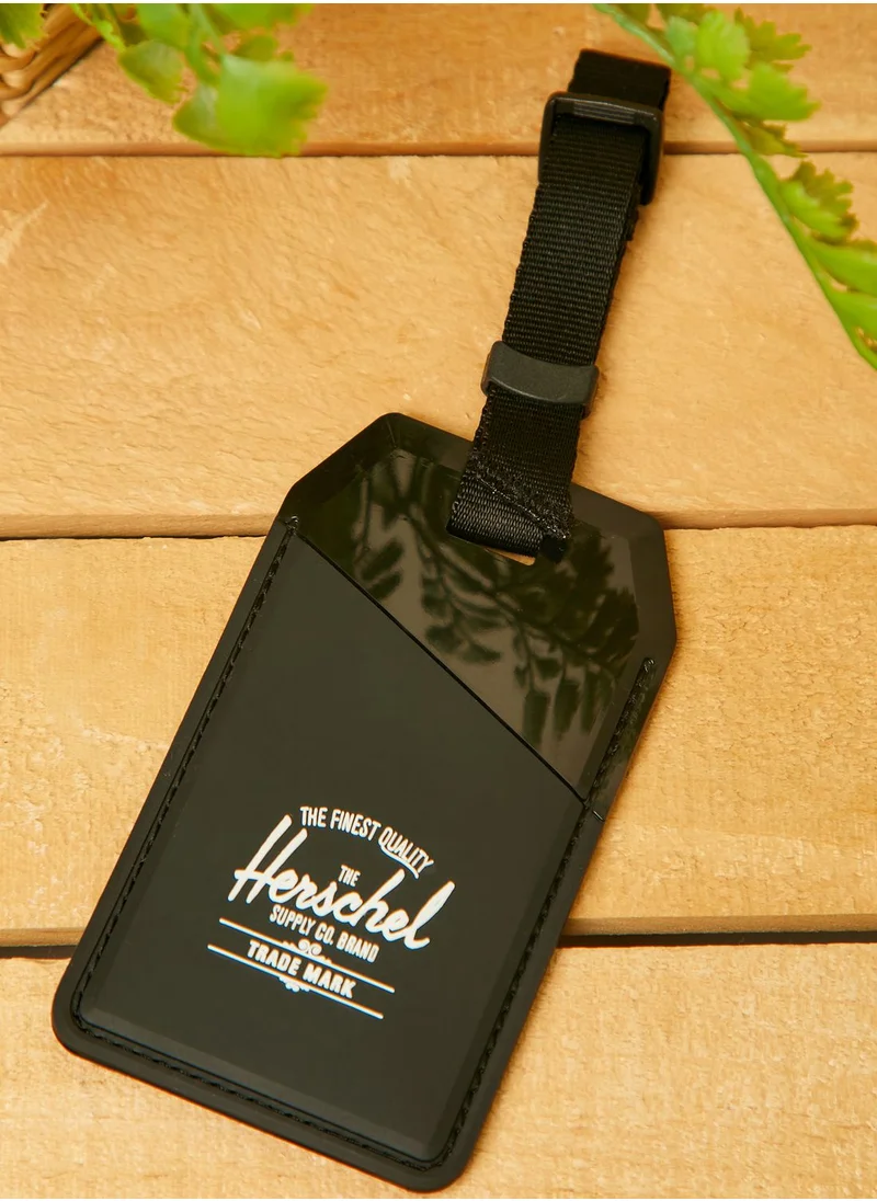 Herschel Black Rubber Luggage Tag