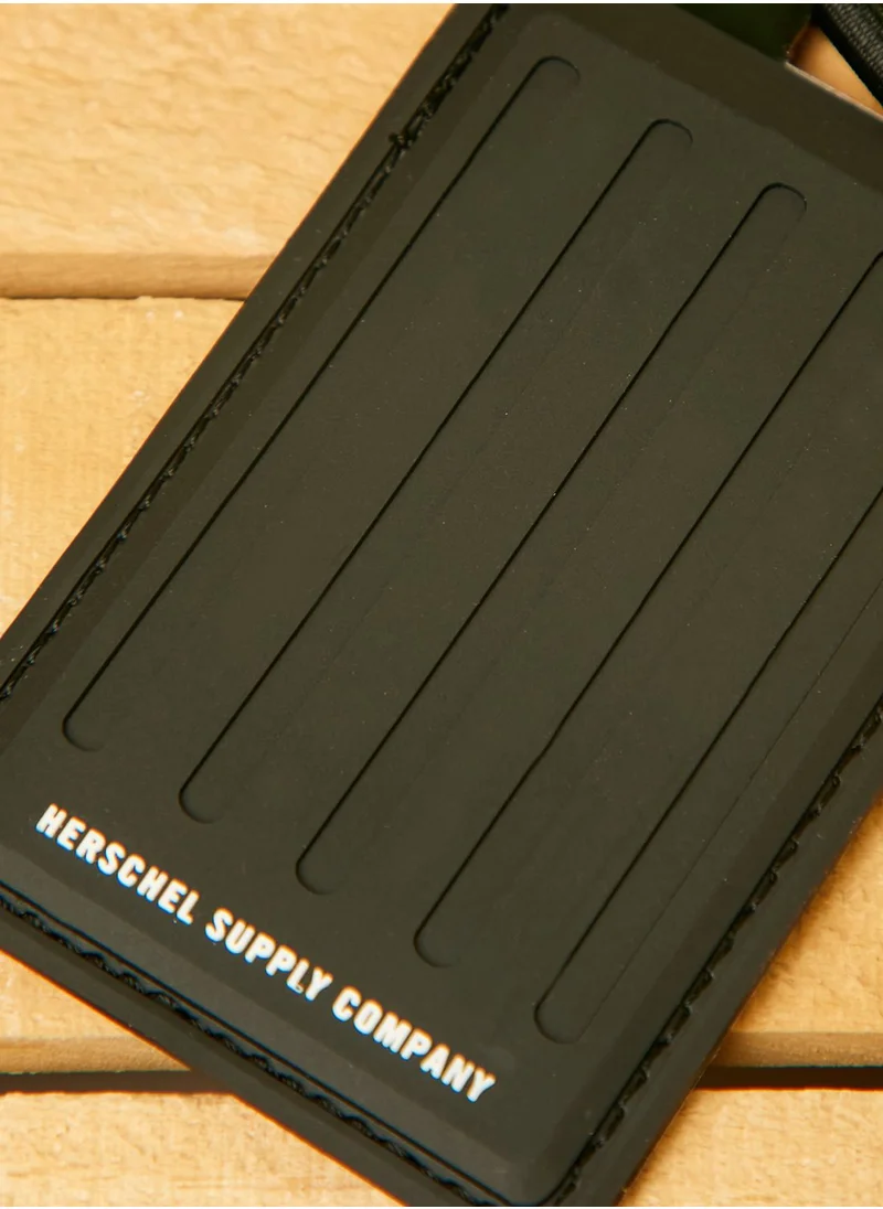 Herschel Black Rubber Luggage Tag
