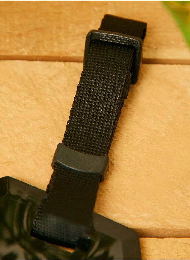 Herschel Black Rubber Luggage Tag