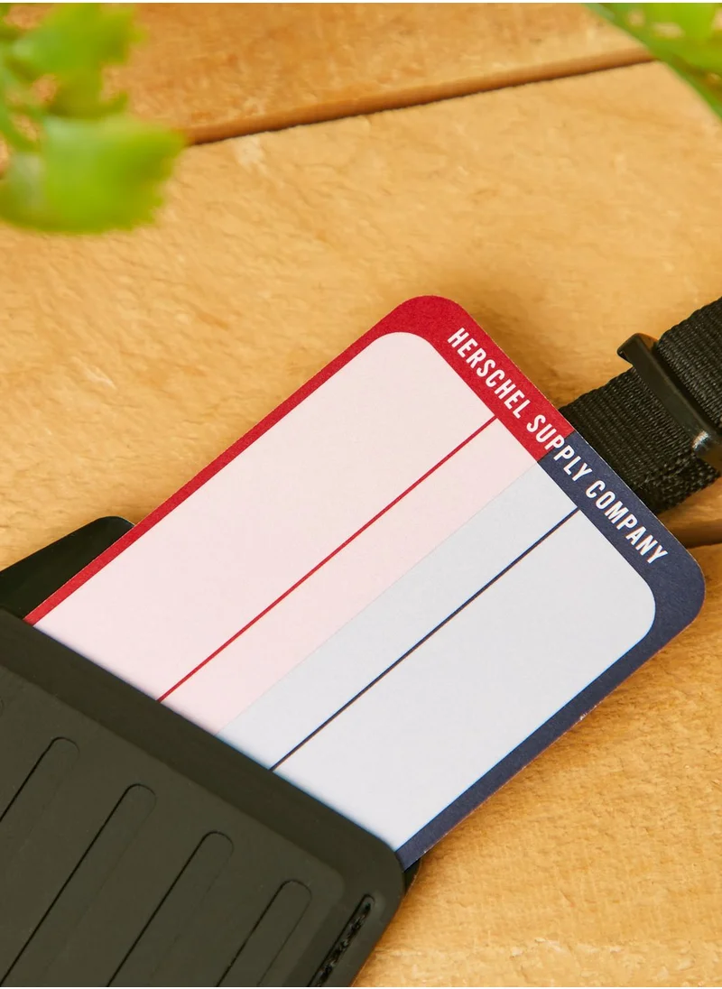 Herschel Black Rubber Luggage Tag