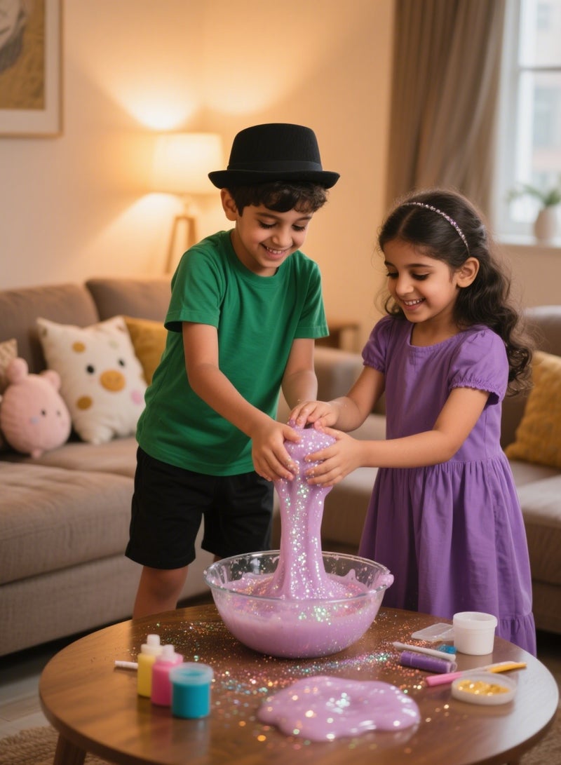 DIY Slime Kit for Kids – Creative Fluffy Slime Making Set with Glitter, Foam Balls, Pigments, Unicorn Charms & Tools – Safe Non-Toxic Toy Gift for Girls and Boys Ages 5+ - Image 2