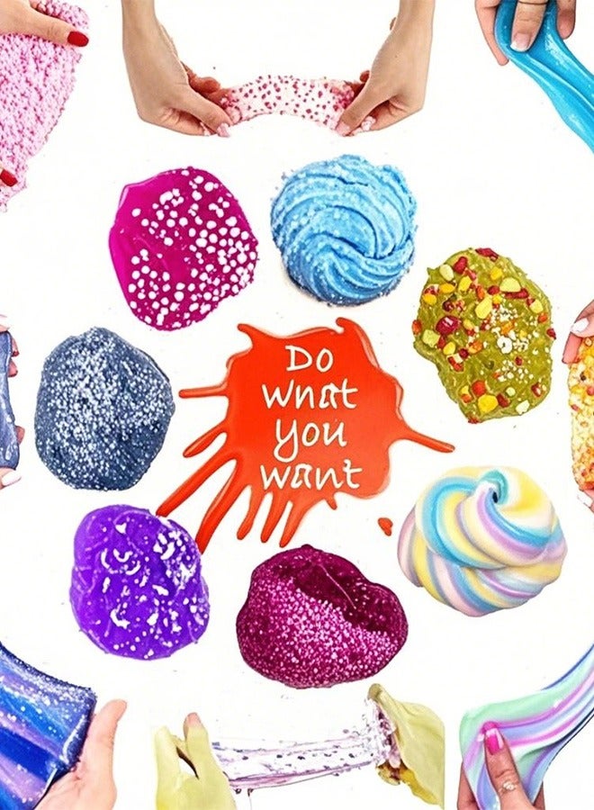 DIY Slime Kit for Kids – Creative Fluffy Slime Making Set with Glitter, Foam Balls, Pigments, Unicorn Charms & Tools – Safe Non-Toxic Toy Gift for Girls and Boys Ages 5+ - Image 5