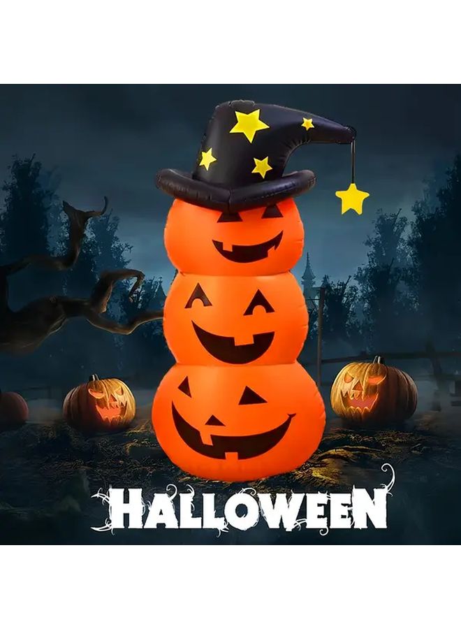 Inflatable Pumpkin Halloween Decor With Free Straight Headed Crow Outdoor Indoor - Image 3