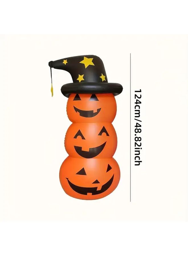 Inflatable Pumpkin Halloween Decor With Free Straight Headed Crow Outdoor Indoor - Image 4