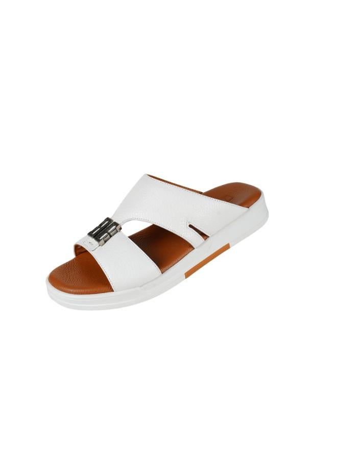 barjeel uno 008-3596 Barjeel Uno Mens Arabic Sandals B122 White  - Image 1