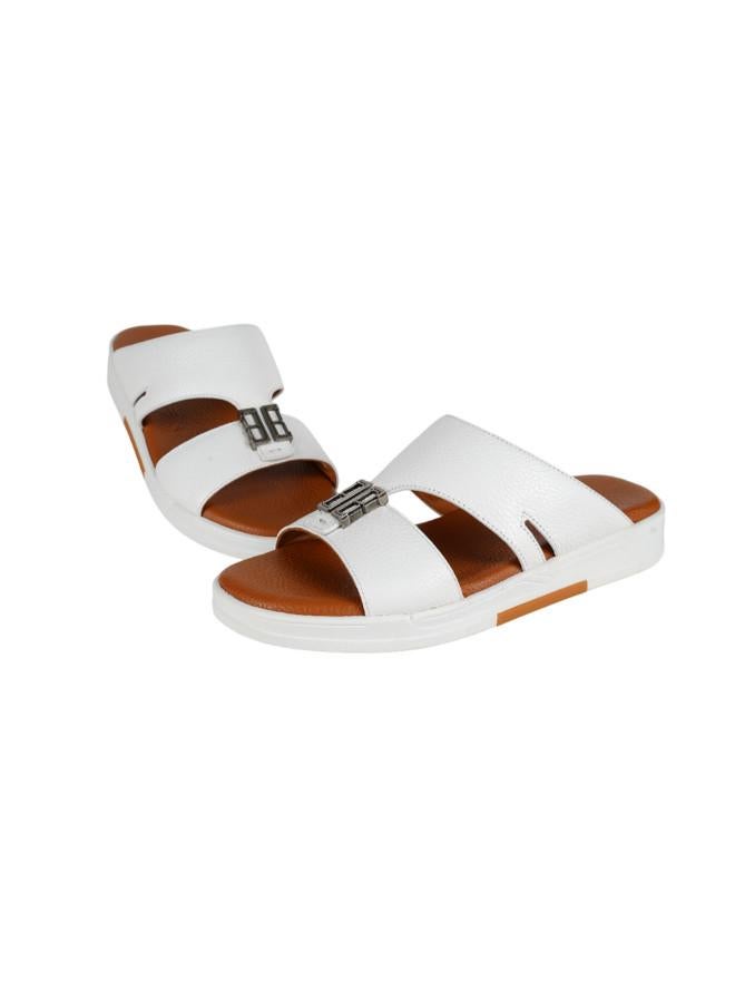 barjeel uno 008-3596 Barjeel Uno Mens Arabic Sandals B122 White  - Image 3