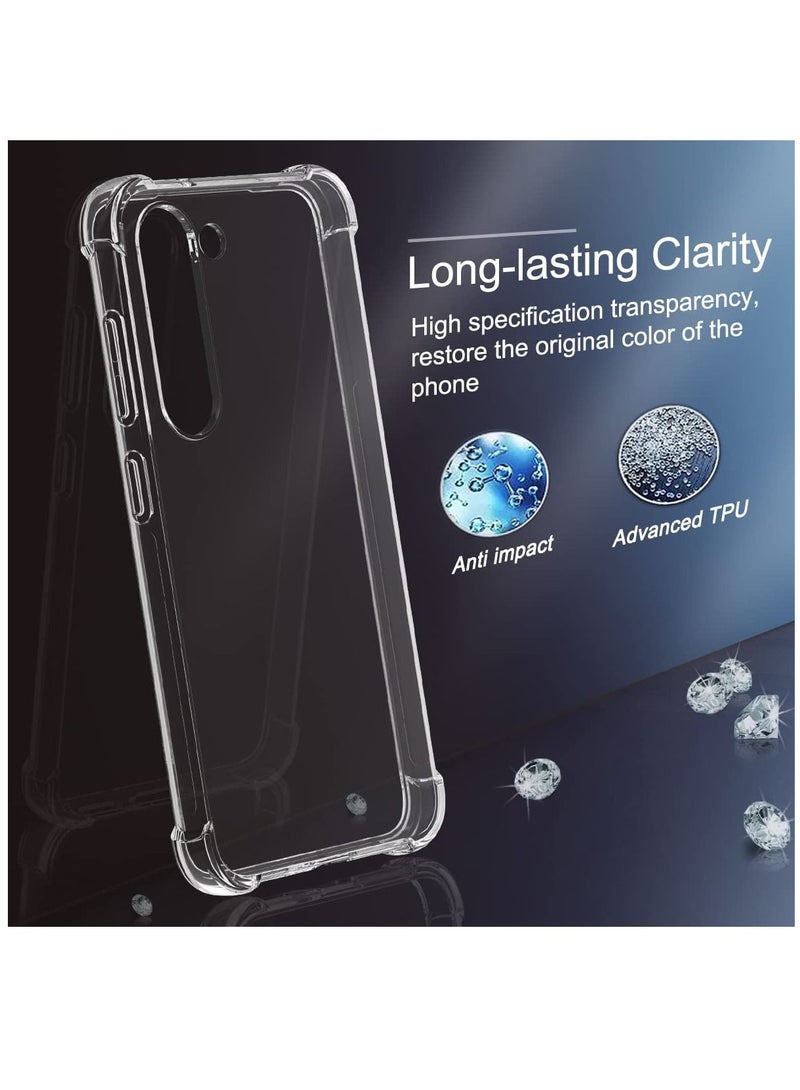 DUSALA Samsung Galaxy S23 Plus Case Clear Transparent Flexible TPU with Shock-Absorbing Corners Cell Phone Cover for Samsung Galaxy S23 plus(Clear) - Image 3