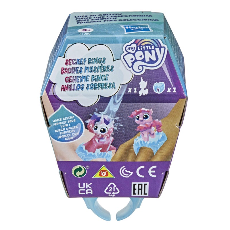 My Little Pony Secret Rings Blind Bag - Collectible Toy with Water-Reveal Surprise and Wearable Ring Accessory, 1.5-Inch Figure (Character May Vary) - Image 1