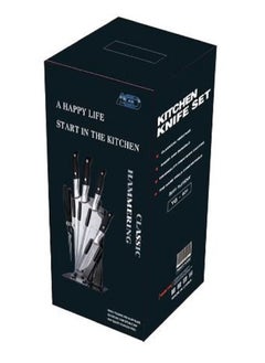 AGD 5-Piece Knives Set With Stand Silver/Black YG-601  - Image 3