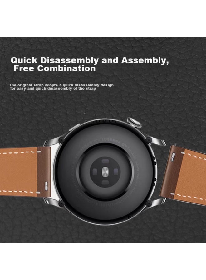 Mssm Leather Watch Strap Compatible With Huawei Watch 4 Pro, Gt5/4/watch4/3pro/honor Watch, 48/46mm Dial Universal - Image 5