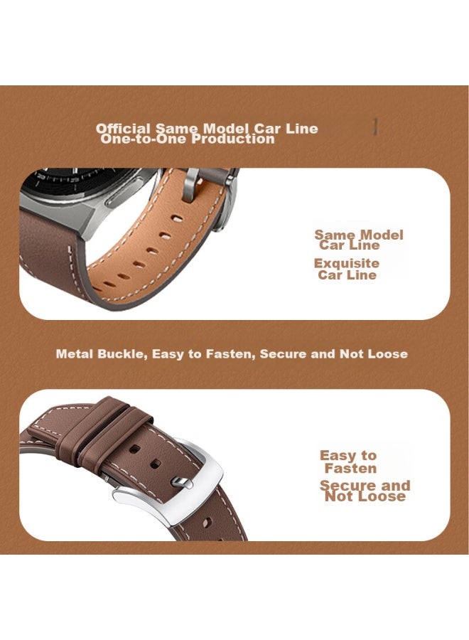 Mssm Leather Watch Strap Compatible With Huawei Watch 4 Pro, Gt5/4/watch4/3pro/honor Watch, 48/46mm Dial Universal - Image 2