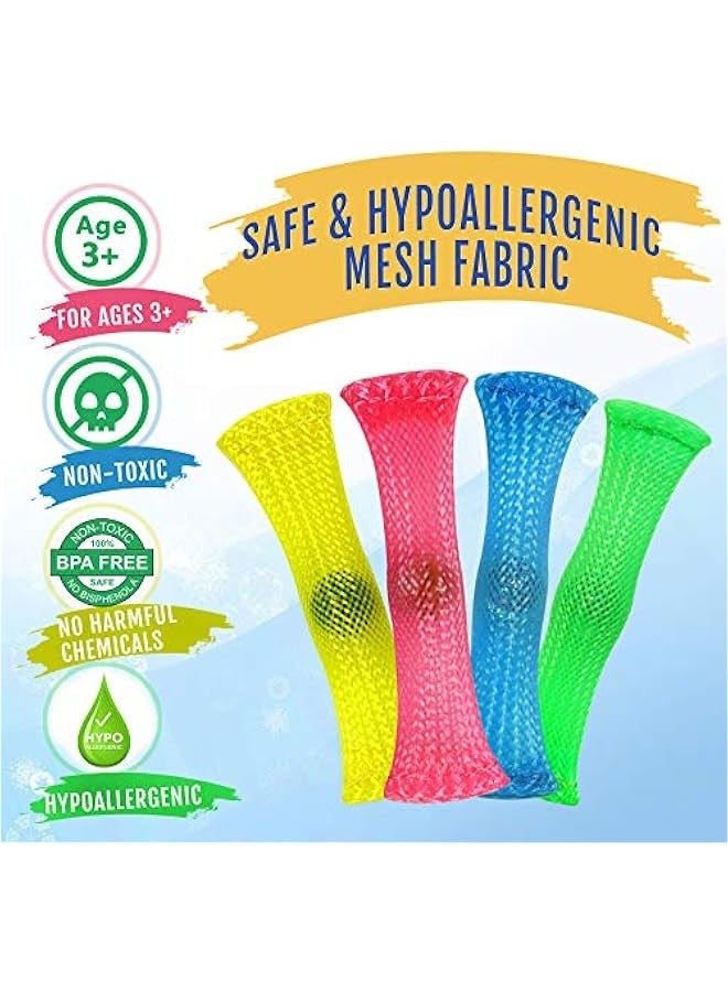 Mesh and Marble Fidget Toys 10 Pcs - Slide Push Squeeze Stress Relieve Anti-Anxiety for Adults & Kids - Mesh Texture Sensory Tools Help with ADHD/ADD/OCD, Autism & Depression  - Image 4