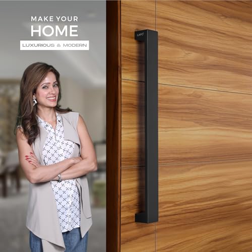 LAPO 24 inch Stainless Steel Door Handle for Main Door, Wooden Wooden & Glass Door Pull Push Handle, Main Door Handle for All Door (Hole to Hole Size 600 mm,Pack of 1) Black Finish | 3 Years Warranty - Image 2