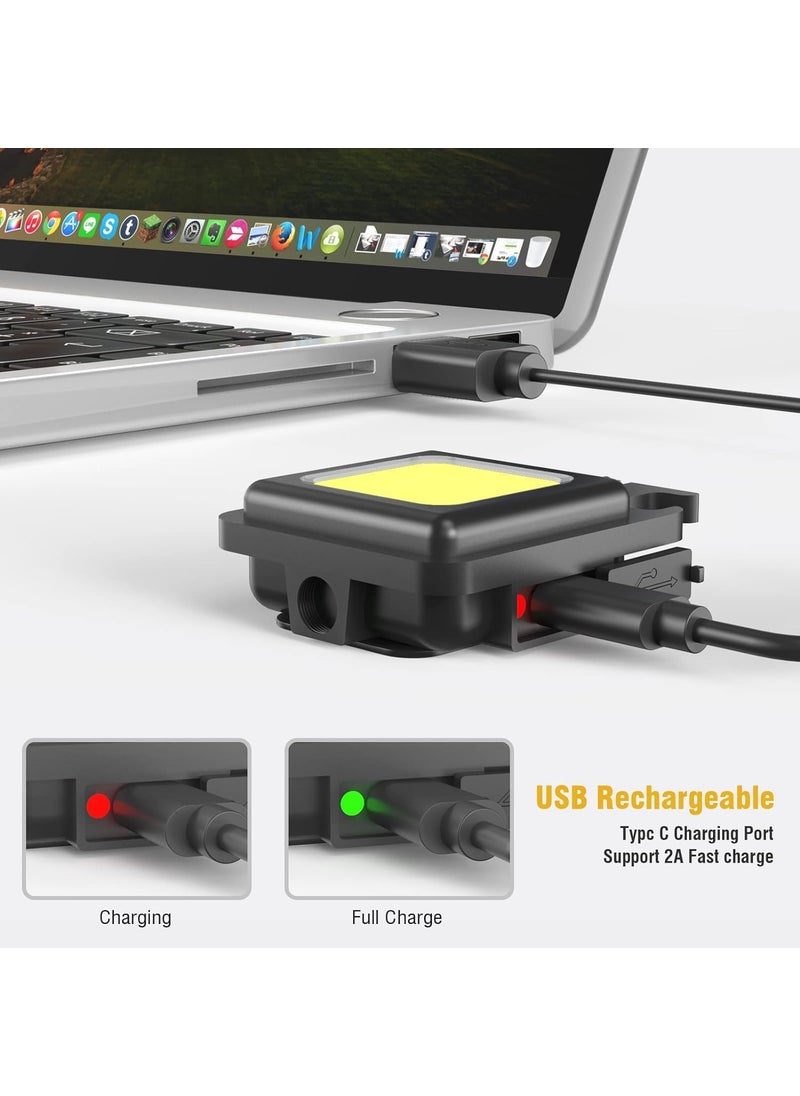 NexGenHub NexGenHub COB Small Flashlight LED Keychain Flashlight Mini LED Work Light USB Rechargeable 4 Light Modes Portable Pocket Light with Folding Bracket Bottle Opener for CampingPack of 1  - Image 2