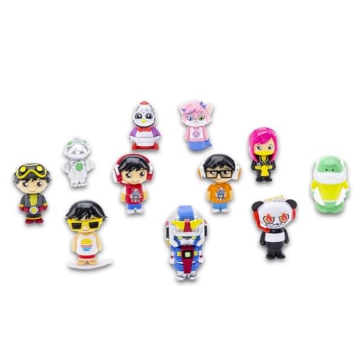 Ryan's World Ryans World Blind Egg Party Favors 6 Pack Bundle With Mystery Figures Stickers and Mini Figurines for Kids - Image 5