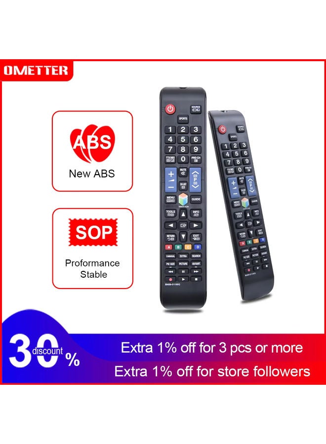 OMETTER Remote control use for samsung led lcd TV BN59-01198Q UA60JS7200W UA65JU6400W UA75JU6400WXXY Fernbedienung remoto controller - Image 1