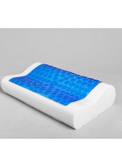 HT German Gel Memory Foam Pillow - Breathable Cooling Pillow - Removable and Machine Washable Cotton Inner and Outer Velvet Cover - Standard, White  - Image 1