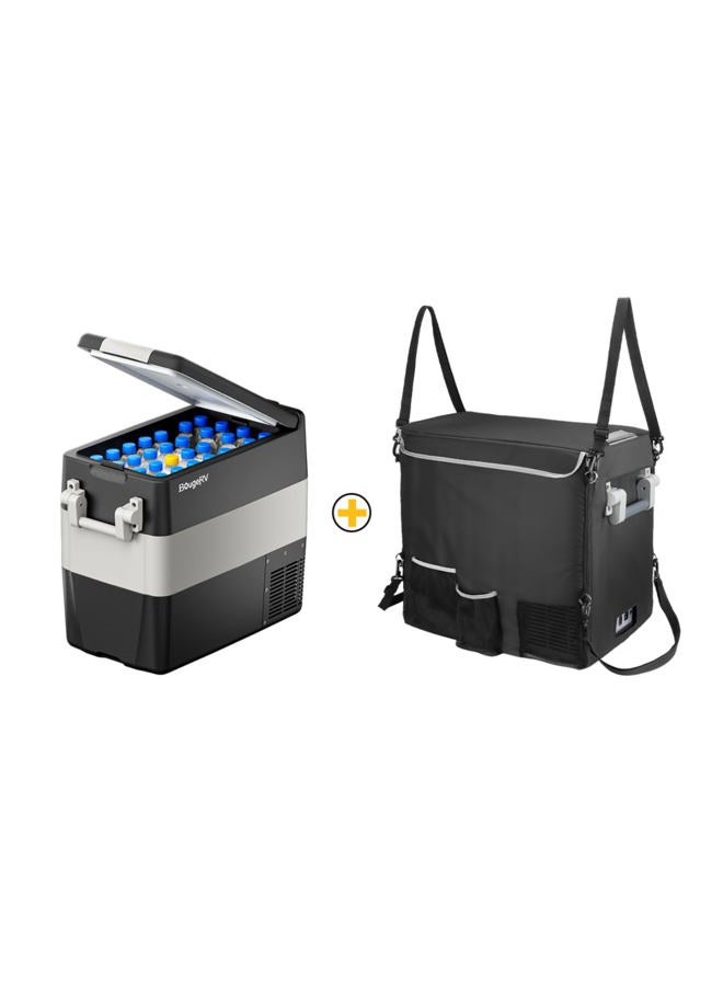 BougeRV 12V Portable Refrigerator Fridge Freezer Portable Car Fridge 53 Quart Electric Cooler12V/24V DC 110~240 V AC for RV Truck Jeep Pickup SUV Van Boat Camping Tailgating Road Trip Outdoor Travel - Image 1