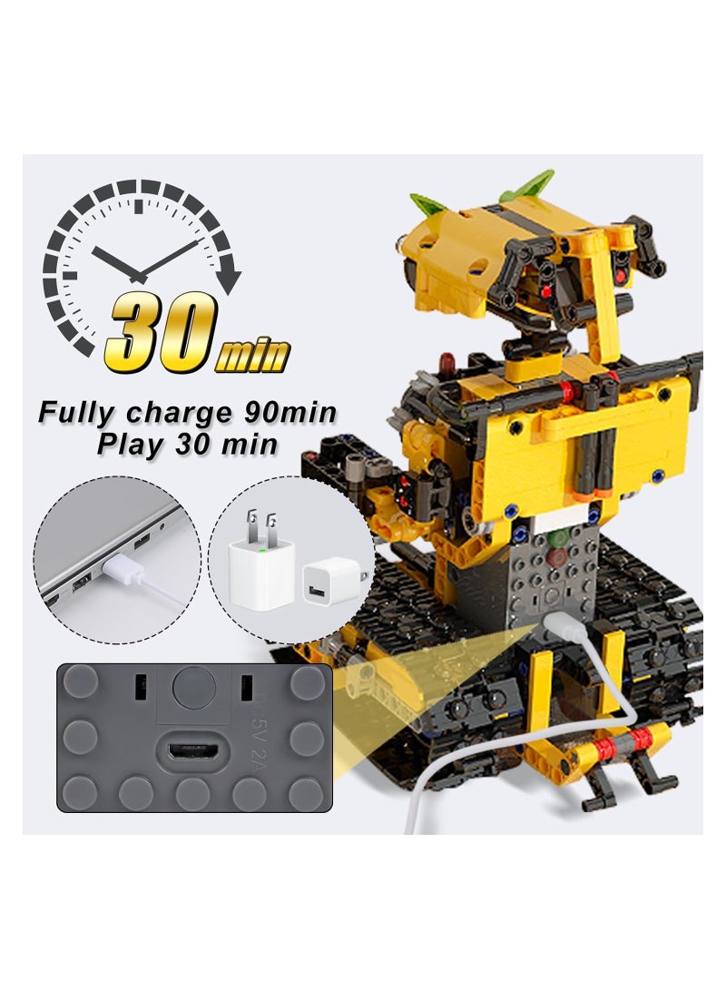 KASTWAVE Intelligent Assembly of Building Block Robot Toys, Engage Young Minds with Robot Building Toy, APP/Remote Control Bulldozer/Robot Kit for 8-14 Year Olds and Ideal Birthday Gift (Bulldozer) - Image 5