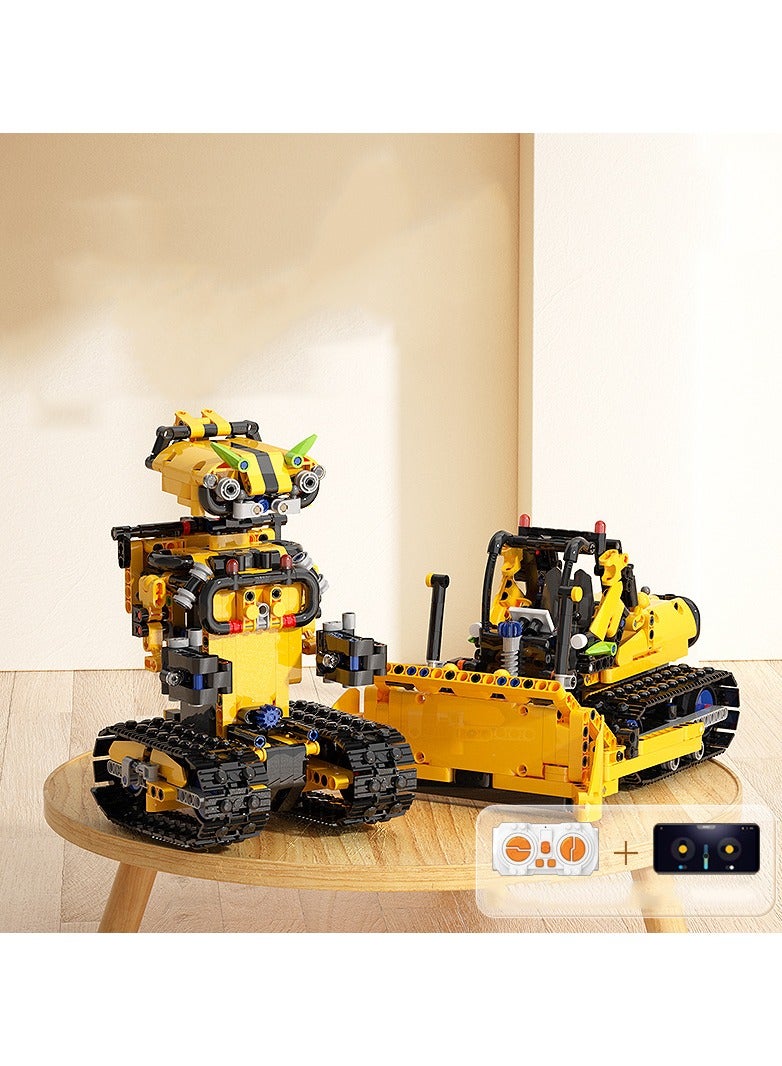 KASTWAVE Intelligent Assembly of Building Block Robot Toys, Engage Young Minds with Robot Building Toy, APP/Remote Control Bulldozer/Robot Kit for 8-14 Year Olds and Ideal Birthday Gift (Bulldozer) - Image 4