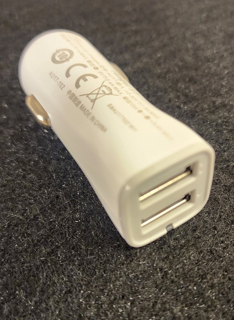ROMOSS 17W 2-Ports Fast Car Charger USB-A For tablets / Phones White Color. - Image 2