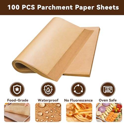 SIUDANGKA Air Fryer Liners Disposable Compatible with the Breville Smart Oven Air Fryer Pro BOV900BSS, 100PCS Parchment Paper for Baking, Baking Sheet Accessories for Breville BOV900BSS Oven - Image 3