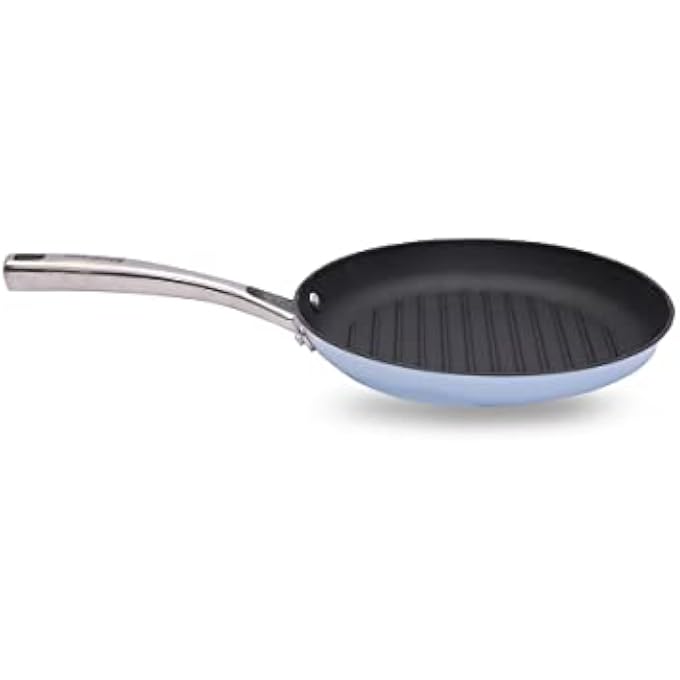 Unity Round Grill Pan Iessence Blue Cast Iron 24Cm - Image 1