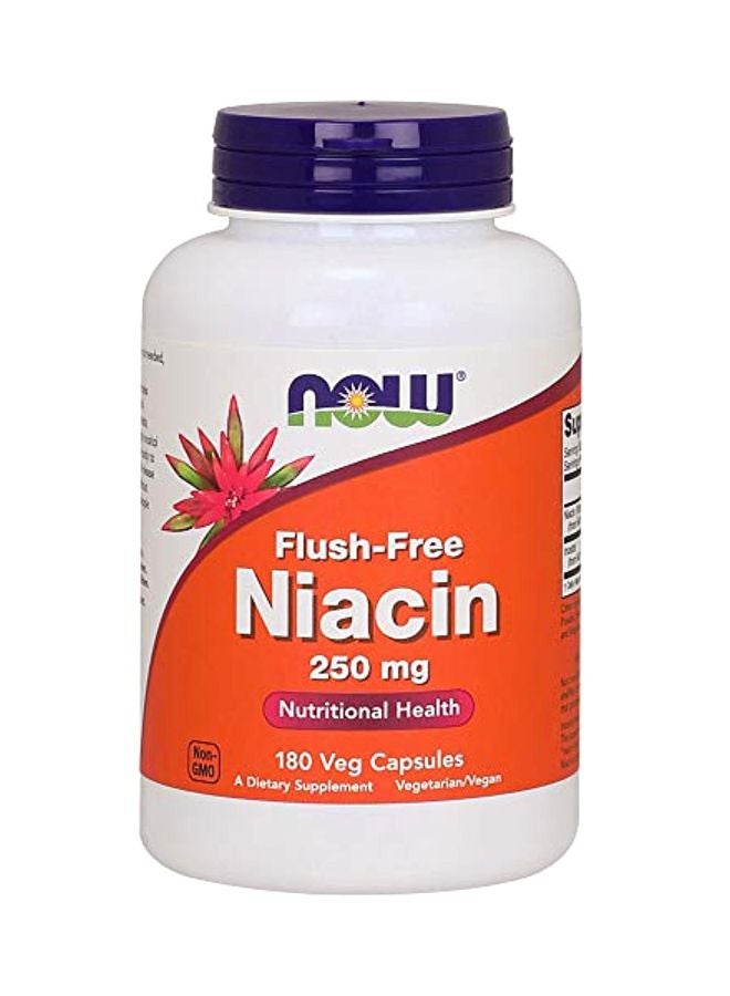 Flush-Free Niacin Dietary Supplement 250mg - 180 Veg Capsules