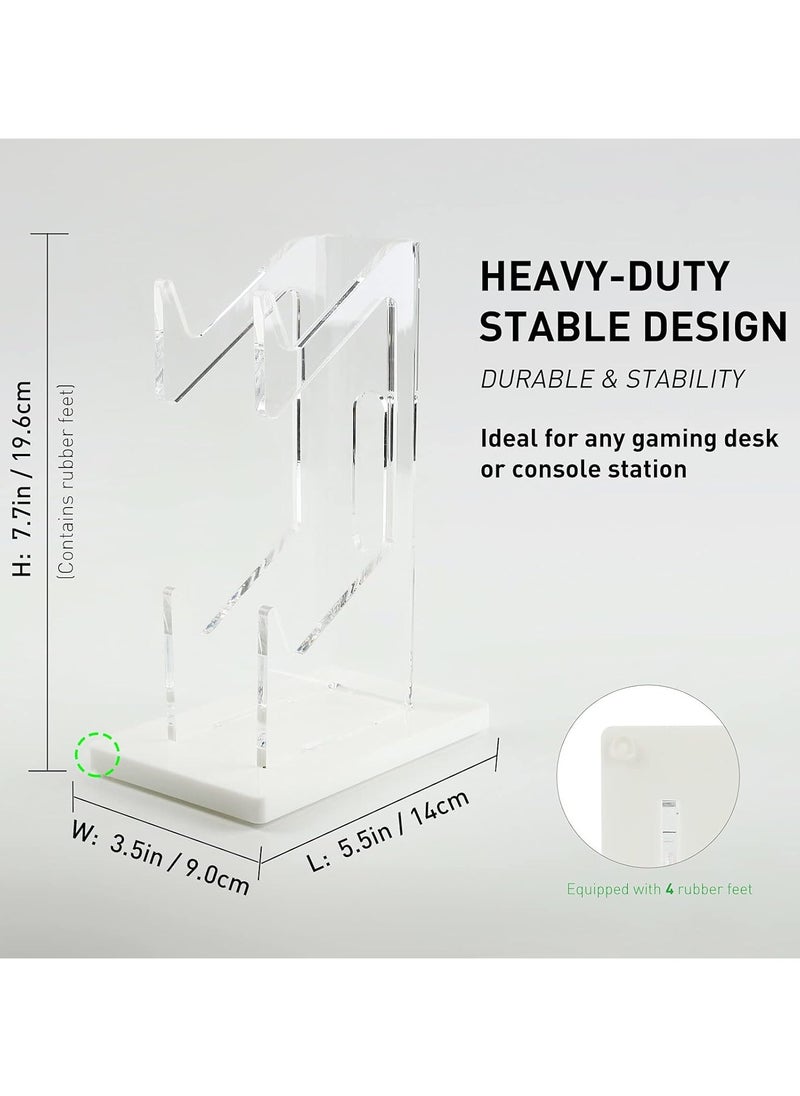 Universal Dual Controller Holder for PS5 PS4 XBOX ONE STEAM SWITCH, Controller Stand Gaming Accessories, Build Your Game Fortresses (White)