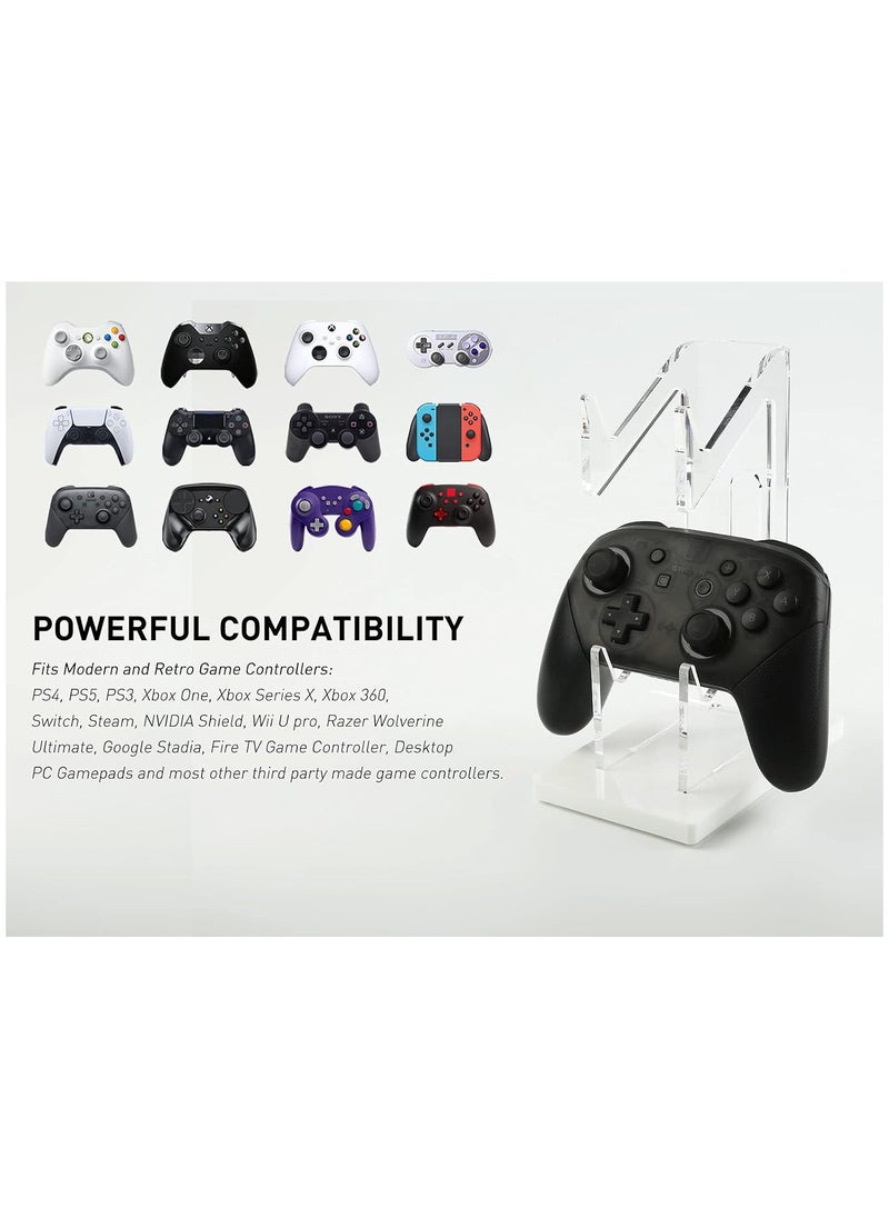 Universal Dual Controller Holder for PS5 PS4 XBOX ONE STEAM SWITCH, Controller Stand Gaming Accessories, Build Your Game Fortresses (White)