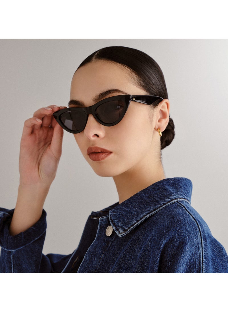 AIRE DUALISM Cat Eye Sunglasses for Women – Bold Black Frame, Vintage Retro Design, UV Protection, Lightweight Fashion Shades for Casual & Party Wear  - Image 1