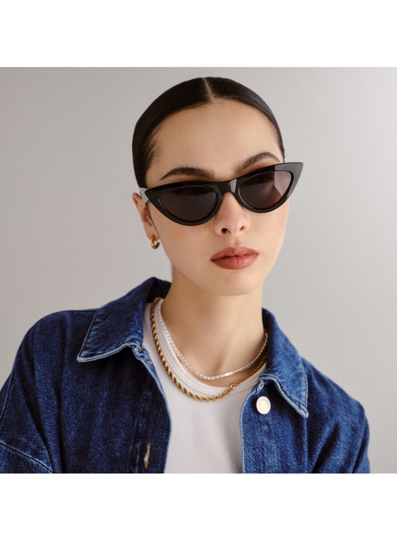 AIRE DUALISM Cat Eye Sunglasses for Women – Bold Black Frame, Vintage Retro Design, UV Protection, Lightweight Fashion Shades for Casual & Party Wear  - Image 2