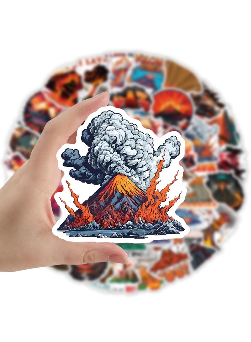 Volcano Decals 50PCs Magma Vinyl & Party Favor Stickers for Hydro Flask Laptop Water Bottle Kids Teens - Image 4