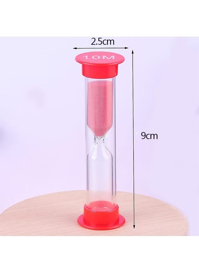 واي جيه موقت رملي مكون من 6 قطع، موقت ساعة رملية ملون 30 ثانية/دقيقة واحدة/دقيقتين/3 دقائق/5 دقائق/10 دقائق موقت رملي لغسل أسنان الأطفال مكتب مدرسة ألعاب الطهي - Image 2