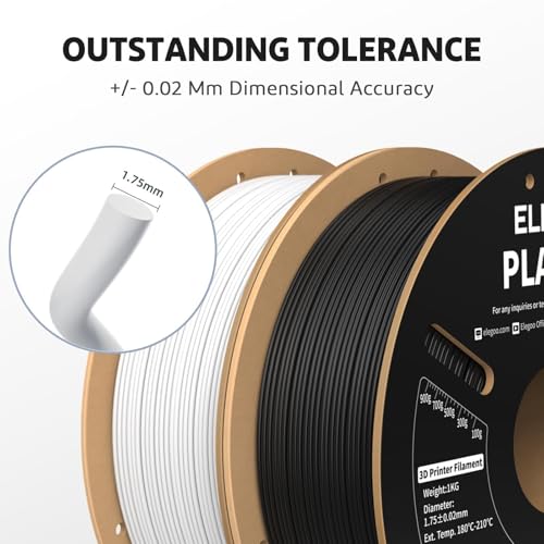 ELEGOO PLA PRO Filament 175mm Burgundy Red 1KG 30250mms Printing Speed Improved Rigidity 3D Printer Filament Dimensional Accuracy 002mm 1kg Spool 22lbs - Image 3
