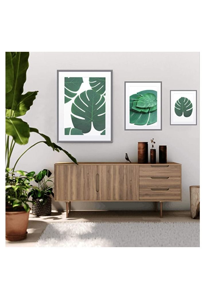 دوبكارت 100 قطعة من أوراق النخيل الاصطناعية ، أوراق نبات استوائية ، أوراق سفاري ، Monstera ، ورقة خضراء كبيرة وهمية من أجل هاواي لواو تيكي ألوها جانغل بيتش ، لوازم تزيين حفلات الشواء (3 أحجام) - Image 3