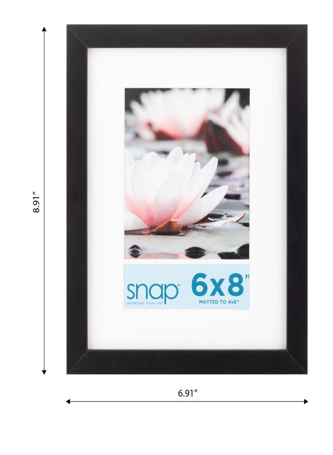 سناب إطار صورة جداري سناب - مقاس 6 × 8 بوصات - مثالي لعرض الذكريات بأناقة - تصميم متعدد الاستخدامات ومتين لديكور المنزل أو المكتب - إطار مستطيل أسود - إطار صورة واحد - Image 3