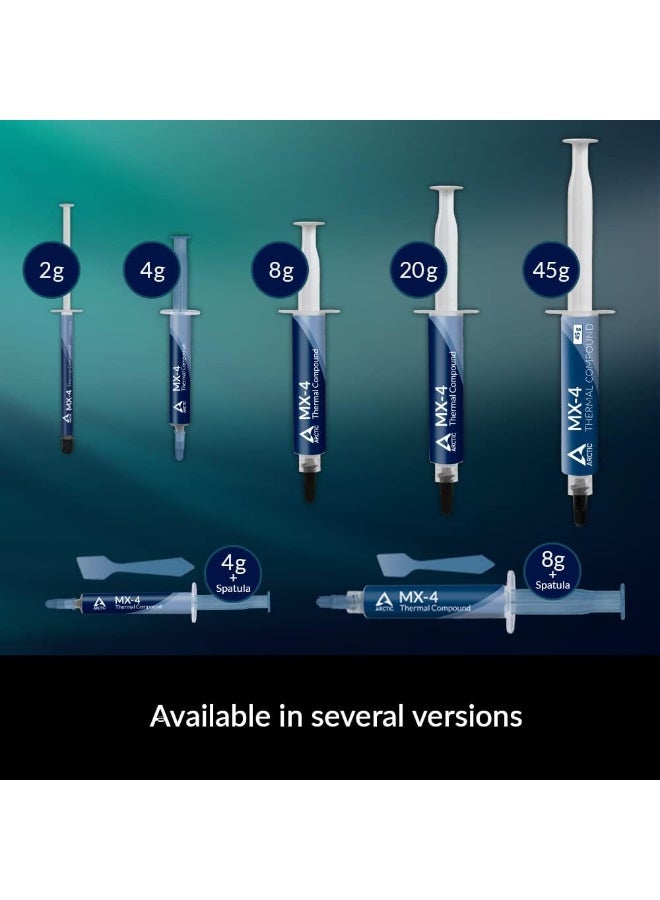 ARCTIC MX-4 (8 g) - Premium Performance Thermal Paste for All Processors (CPU, GPU - PC), Very high Thermal Conductivity, Long Durability, Safe Application, Non-Conductive, CPU Thermal Paste - Image 2