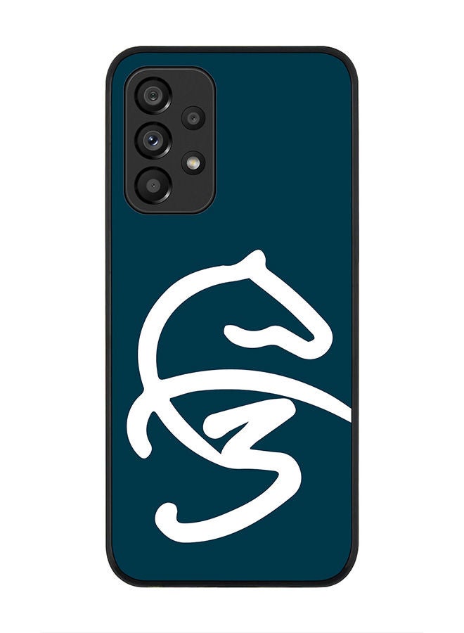 Stylizedd Rugged Black edge case for Samsung Galaxy A33 5G Slim fit Soft Case Flexible Rubber Edges Anti Drop TPU Gel Thin Cover -  Faz3 Style Blue - Image 1