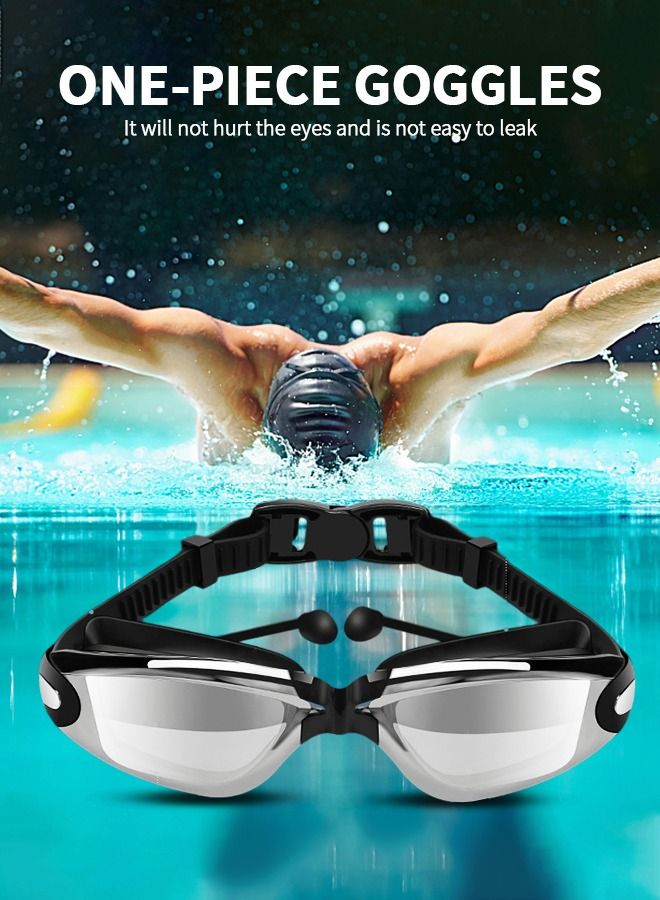 GROIC Swimming Goggles Set, Swim Cap Anti Fog UV Sunglasses Goggle Kit,Swimming Trunks,No Leaking with Nose Clip, Earplugs and Storage Bag,Swimming Suit  - Image 5
