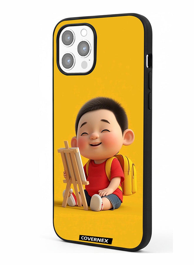 Covernex Apple iPhone 12 Pro Max Protective Case Cover Printed Featuring Little Artist - Image 1