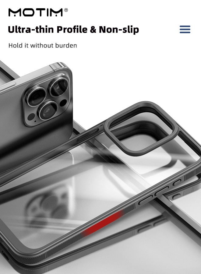 Motim iPhone 15 Pro Max Case, Clear Anti-Yellowing Drop Protection, Four-corner Airbag, Slim Thin Phone Case Hard Back TPU Bumper Shockproof Anti Scratch Cover - Image 5