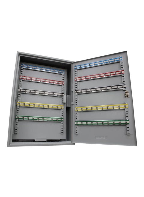 KNP Key Box 150 Keys Capacity Cam-Lock for better Security - with self adhesive numbered labels, wall fixing kit ( Free 200 Key Tag free) Beige
