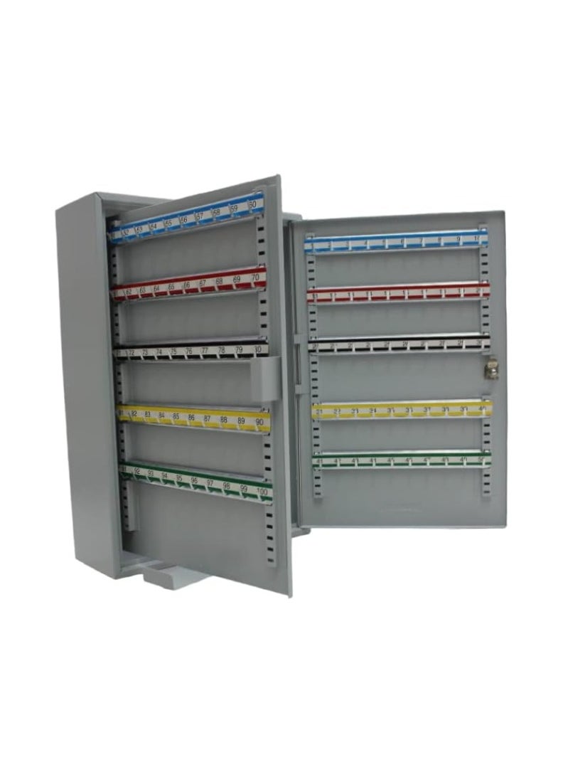 KNP - KNP Key Box 150 Keys Capacity Cam-Lock for better Security - with self adhesive numbered labels, wall fixing kit ( Free 200 Key Tag free) Beige - Image 1
