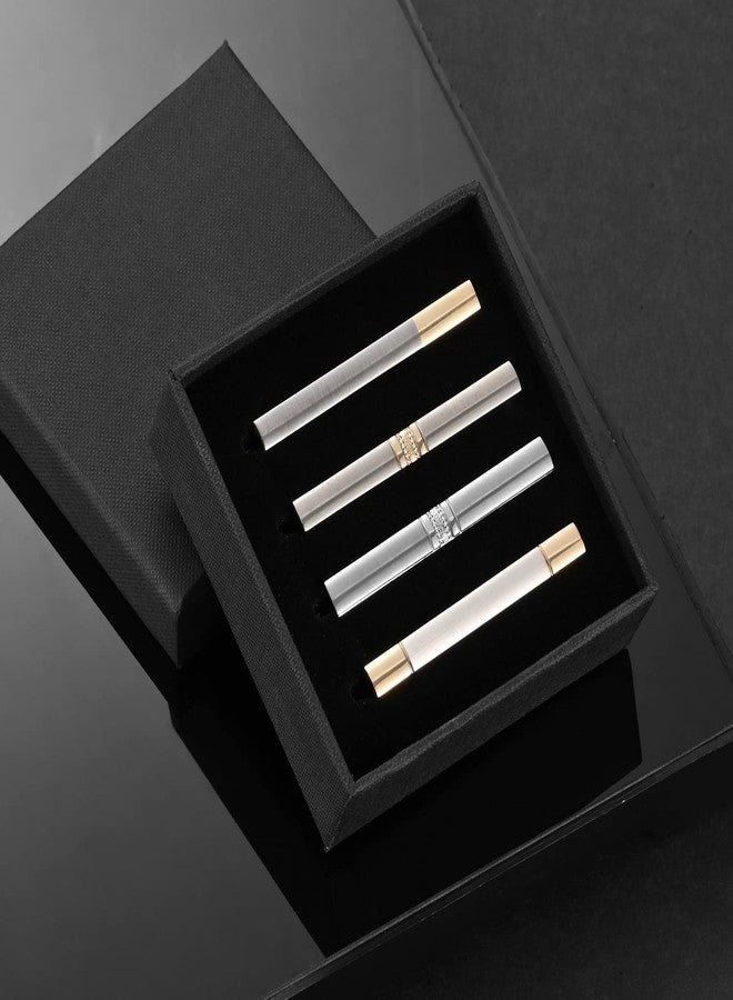 Wynameleri Men's Tie Pins Clips Set Gold Plated 4pcs in Gift Box - Image 5
