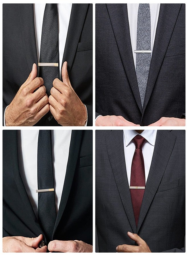 Wynameleri Men's Tie Pins Clips Set Gold Plated 4pcs in Gift Box - Image 4