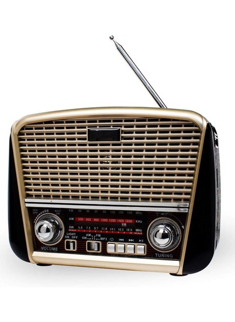مكبر صوت دينكس هاي فاي مع شحن بالطاقة الشمسية، راديو سفر بلوتوث قديم، AM/FM/SW ثلاثي الموجات، بطارية قابلة لإعادة الشحن، مصباح يدوي، مدخل USB TF Card AUX، مكبر صوت لاسلكي محمول، DX2451