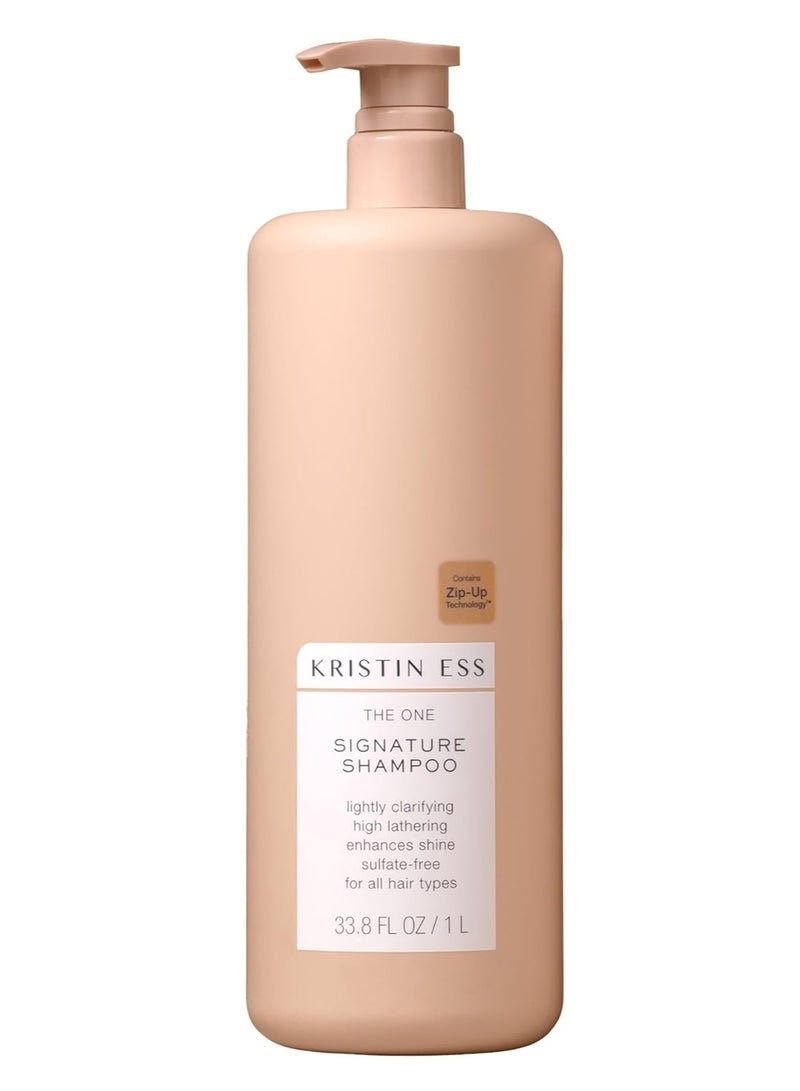 Kristin Ess Kristin Ess Hair One Signature Shampoo with Avocado Oil + Castor Oil for Women - Lightly Clarifying Daily Sulfate Free Hydrating Shampoo, Color Safe, Vegan, 33.8 fl oz - Image 1