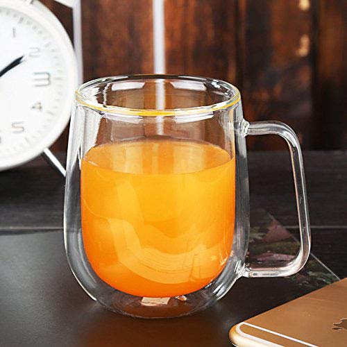 Vicloon أكواب زجاجية مزدوجة الجدران من فيكلون، أكواب زجاجية بوروسيليكات، للشاي، القهوة، اللاتيه، الكابتشينو، الإسبريسو، البيرة، 250 مل - Image 2