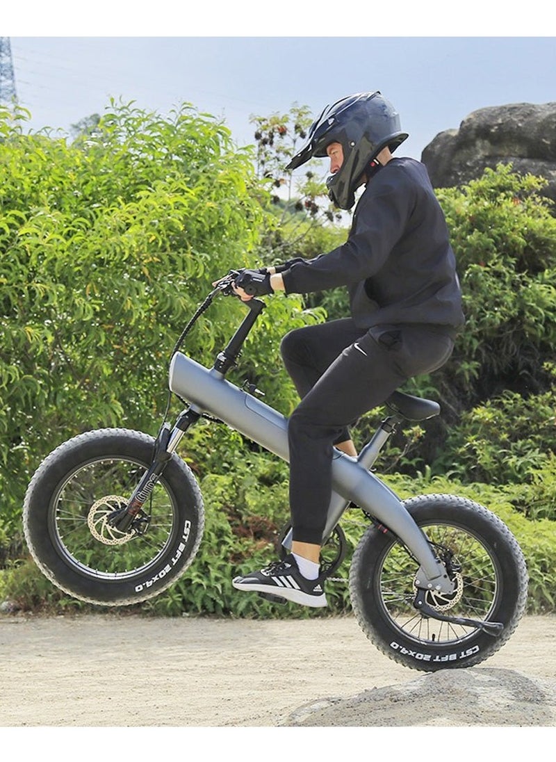 Crony Q3 Off-road fat tire 48V/750W aluminum alloy E-bike 20 inch fat tire off road bicy Scootercle electric bike Scooter  - Image 3